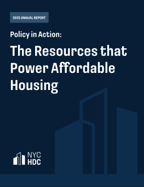 cover of HDC 2025 Album Report, titled "the resources that power affordable housing"