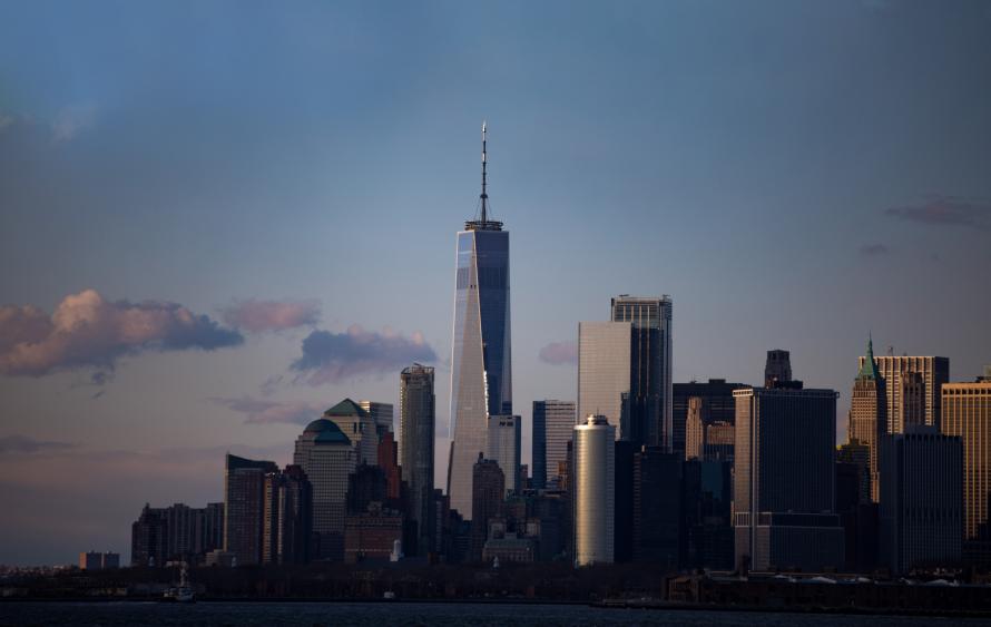 Downtown New York City cityscape during dusk, NYCMayor Flickr