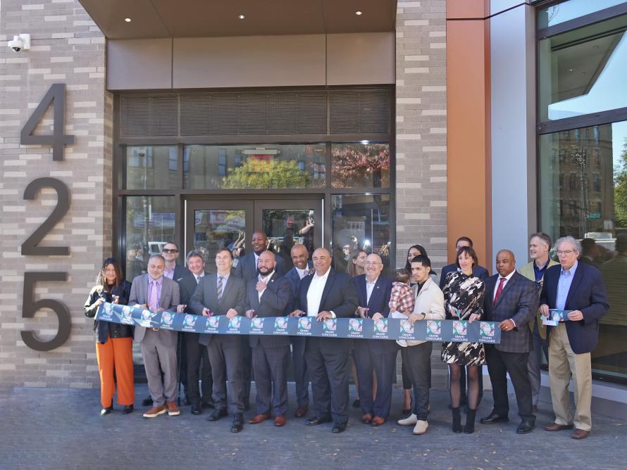 ribbon cutting ceremony at 425 Grand Concourse, The Bronx 