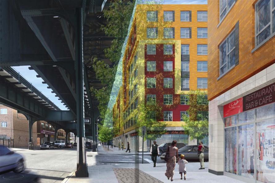 Rendering of Livonia Commons, East New York