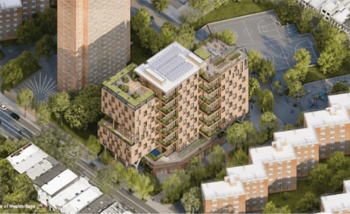 rendering of Weeksvillage in Crown Heights, BK 