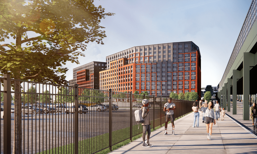 Rendering of Willets Point affordable housing in Queens 