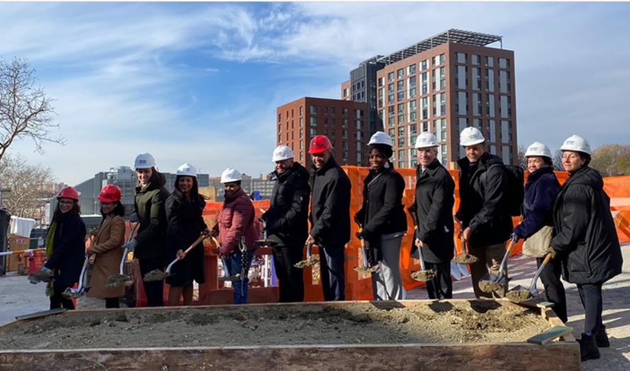 City and project partners at the groundbreaking of Peninsula Phase 2, in The Bronx 