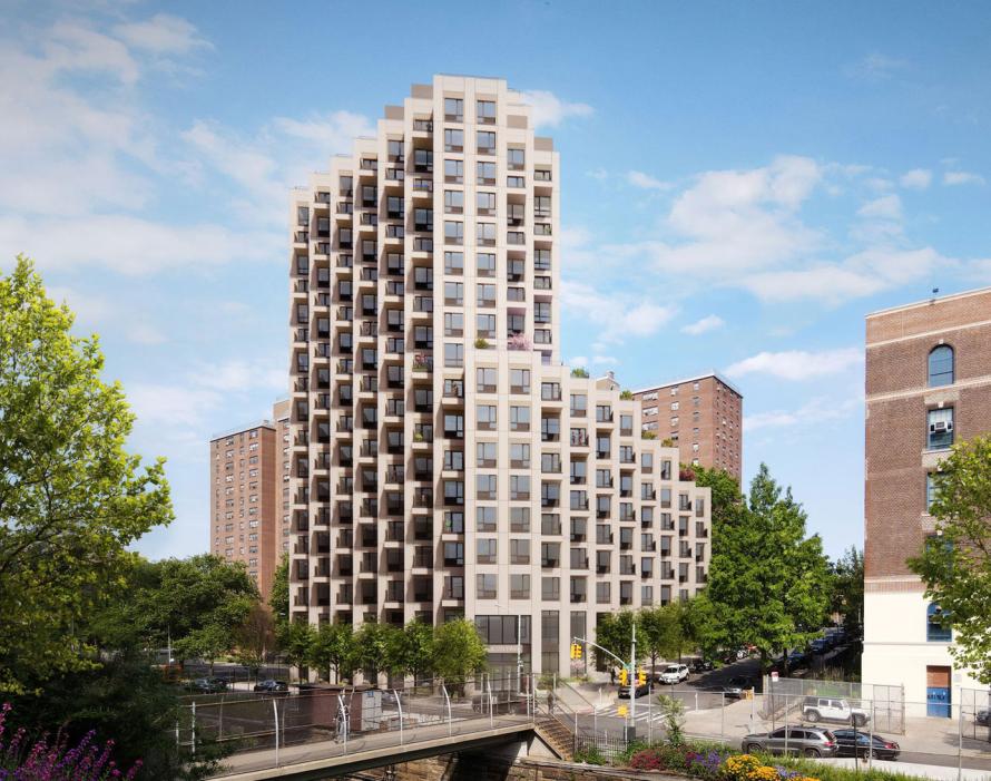 Rendering of Sol of Park, a new affordable apartment building in The Bronx 