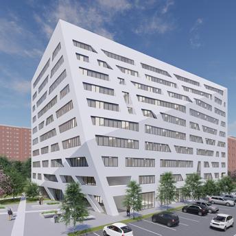 Rendering of the Sumner Houses Senior Building, courtesy of the Architect, Studio Libeskind