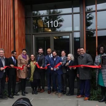 Ribbon Cutting ceremony at Chestnut Commons in the Brond