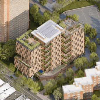 rendering of Weeksvillage in Crown Heights, BK 