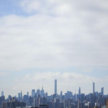 Cityscape image of New York City skyscrapers 